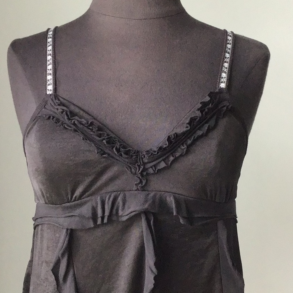 Free People Black Camisole with Embellished Straps - Picture 2 of 7